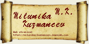 Milunika Kuzmančev vizit kartica